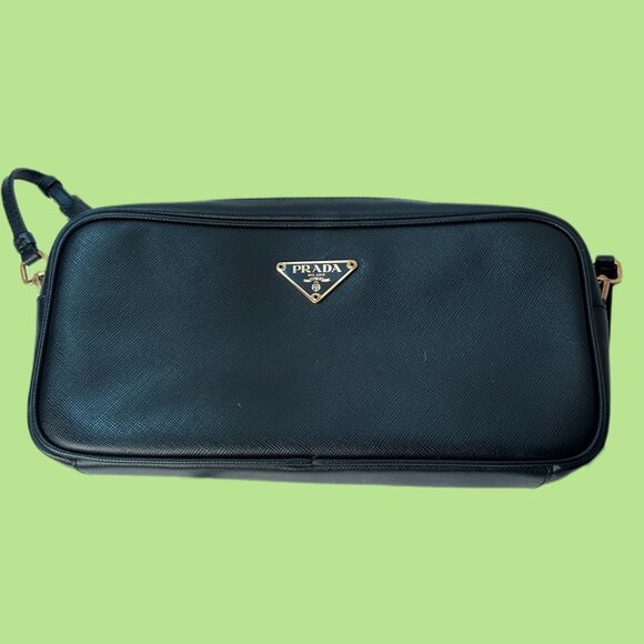 Prada Black Leather Shoulder Bag - Picture 1 of 7